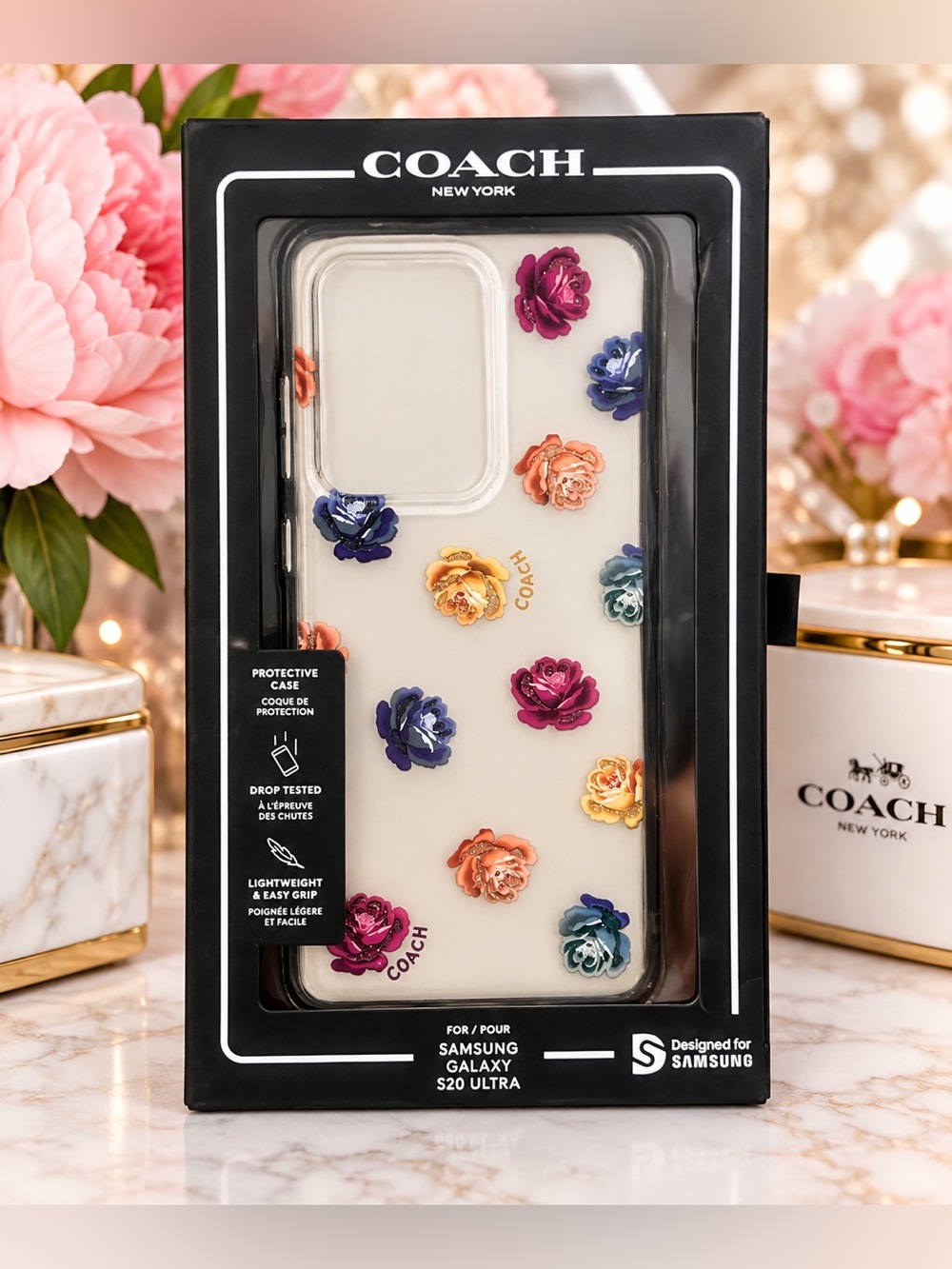 COACH New York Floral 3D Protective Phone Case for Samsung Galaxy S20 Ultra